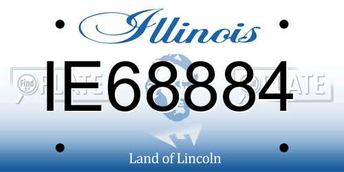 IE68884 Illinois License Plate