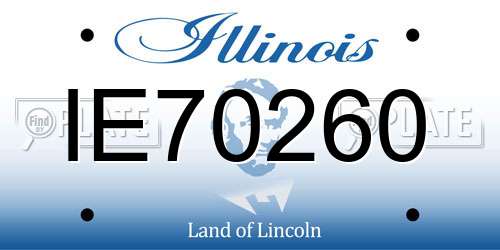 IE70260 Illinois License Plate