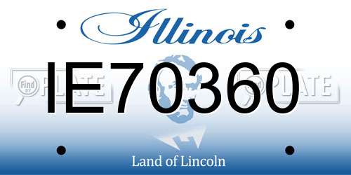 IE70360 Illinois License Plate