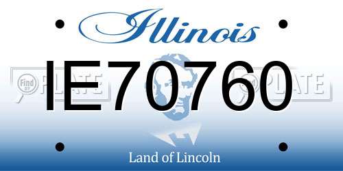 IE70760 Illinois License Plate