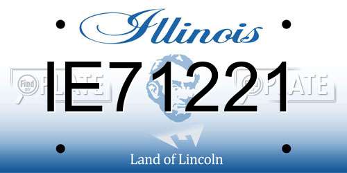 IE71221 Illinois License Plate