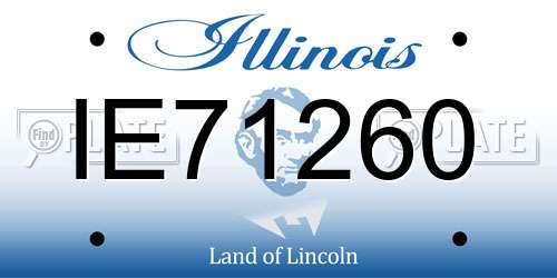 IE71260 Illinois License Plate