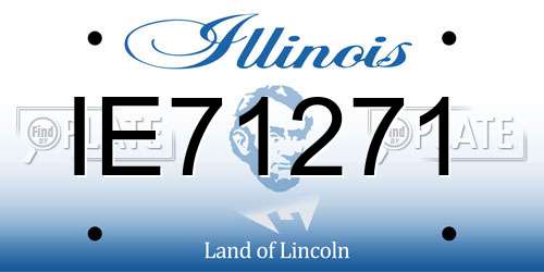 IE71271 Illinois License Plate