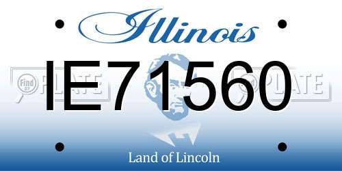IE71560 Illinois License Plate