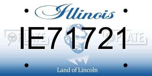 IE71721 Illinois License Plate