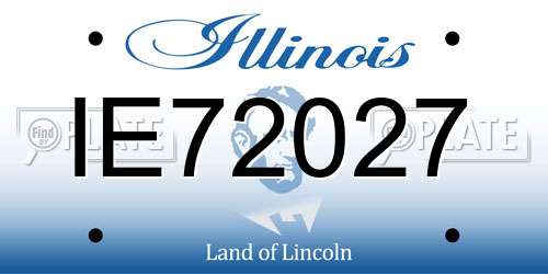 IE72027 Illinois License Plate