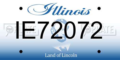 IE72072 Illinois License Plate