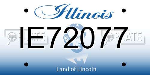 IE72077 Illinois License Plate