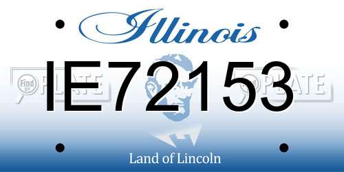 IE72153 Illinois License Plate