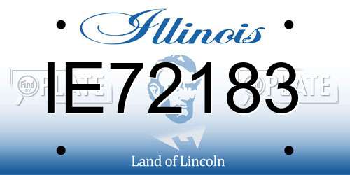 IE72183 Illinois License Plate
