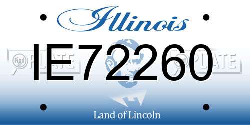 IE72260 Illinois License Plate