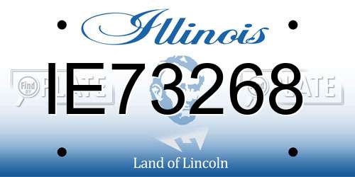 IE73268 Illinois License Plate