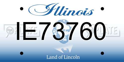 IE73760 Illinois License Plate