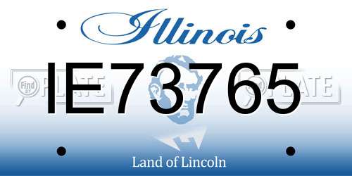 IE73765 Illinois License Plate