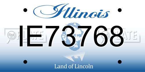 IE73768 Illinois License Plate