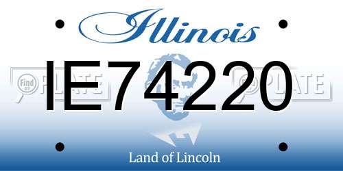 IE74220 Illinois License Plate