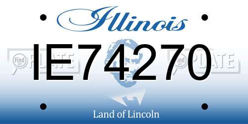 IE74270 Illinois License Plate