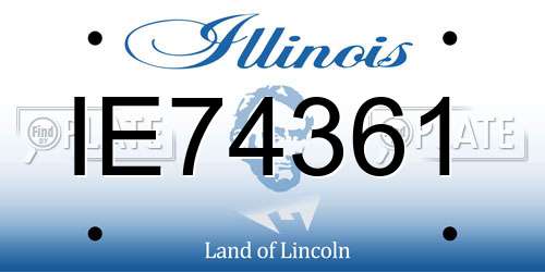 IE74361 Illinois License Plate