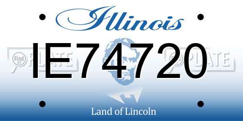 IE74720 Illinois License Plate