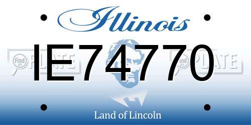 IE74770 Illinois License Plate