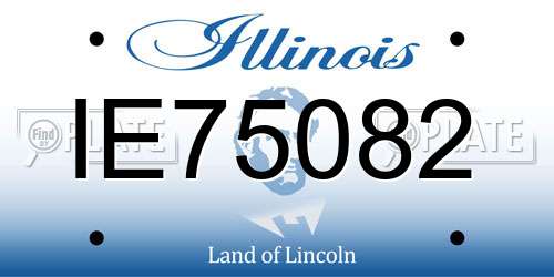 IE75082 Illinois License Plate