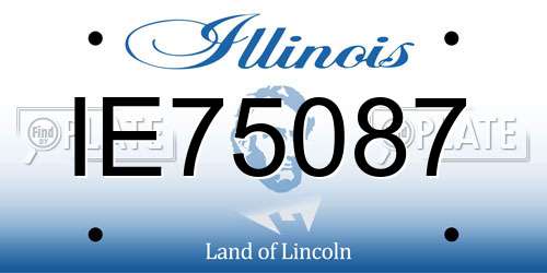 IE75087 Illinois License Plate