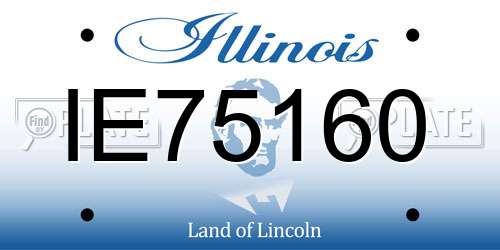 IE75160 Illinois License Plate