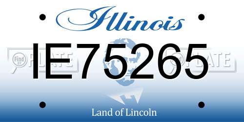 IE75265 Illinois License Plate