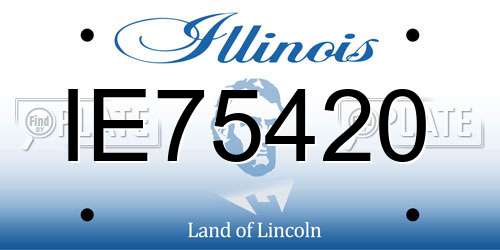 IE75420 Illinois License Plate