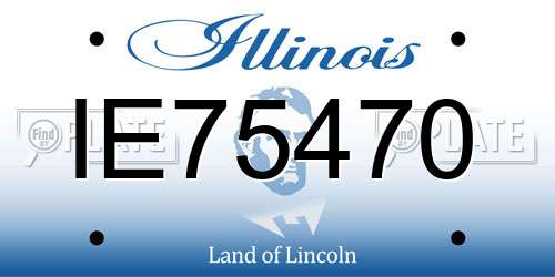 IE75470 Illinois License Plate