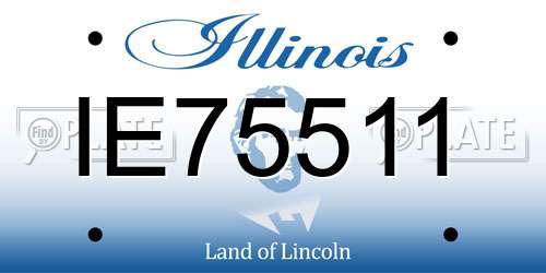 IE75511 Illinois License Plate