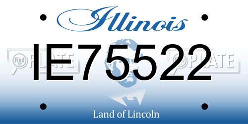 IE75522 Illinois License Plate