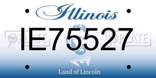 IE75527 Illinois License Plate
