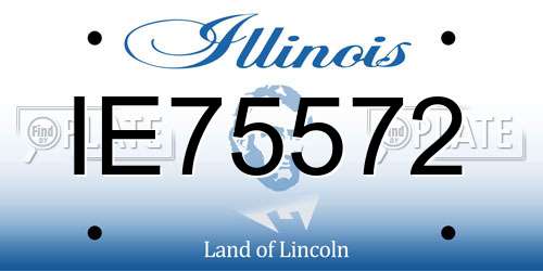 IE75572 Illinois License Plate