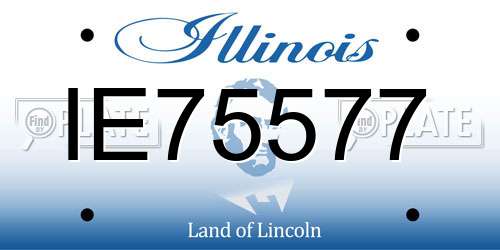 IE75577 Illinois License Plate