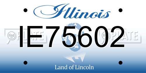 IE75602 Illinois License Plate