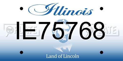 IE75768 Illinois License Plate