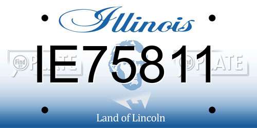 IE75811 Illinois License Plate