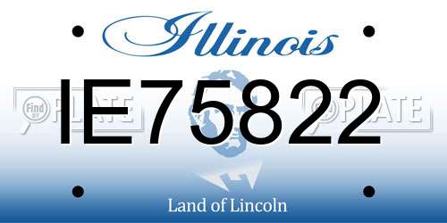 IE75822 Illinois License Plate