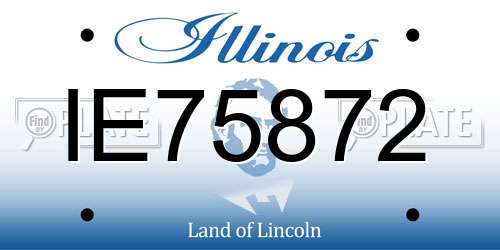 IE75872 Illinois License Plate