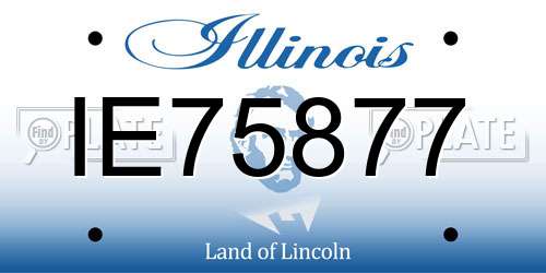 IE75877 Illinois License Plate