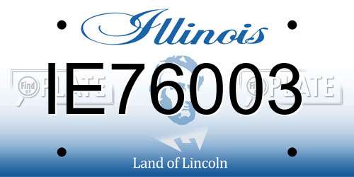IE76003 Illinois License Plate
