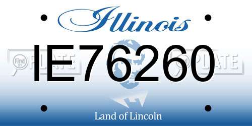 IE76260 Illinois License Plate
