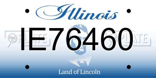 IE76460 Illinois License Plate