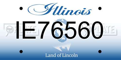 IE76560 Illinois License Plate