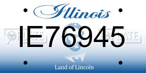 IE76945 Illinois License Plate