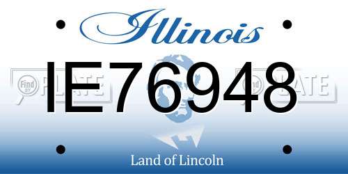 IE76948 Illinois License Plate