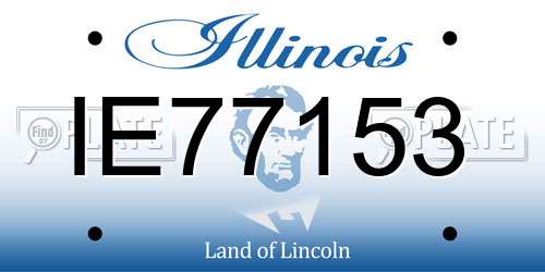 IE77153 Illinois License Plate