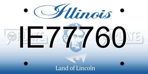 IE77760 Illinois License Plate