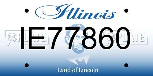 IE77860 Illinois License Plate
